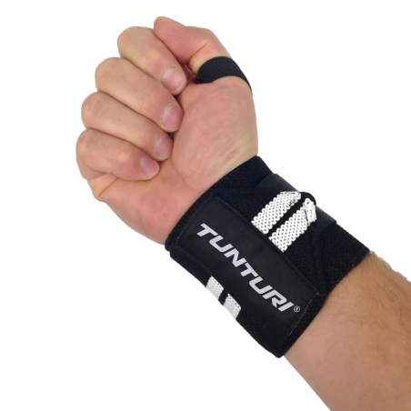 Wrist Wraps Noir et Blanc (la paire) TUNTURI TUN14TUSCF10