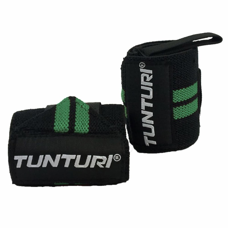Wrist Wraps Noir et Vert (la paire) TUNTURI TUN14TUSCF1