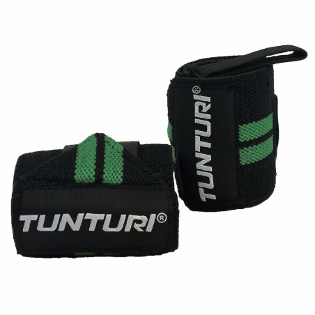 Wrist Wraps Noir et Vert (la paire) TUNTURI TUN14TUSCF1