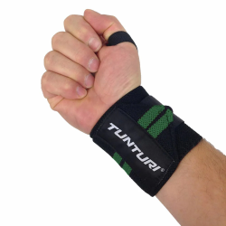 Wrist Wraps Noir et Vert (la paire) TUNTURI TUN14TUSCF1