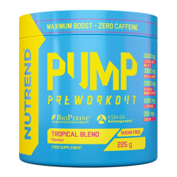 Pump Pre Workout NUTREND Pot de 225 g Bubble Gum NUTPPWOTB225