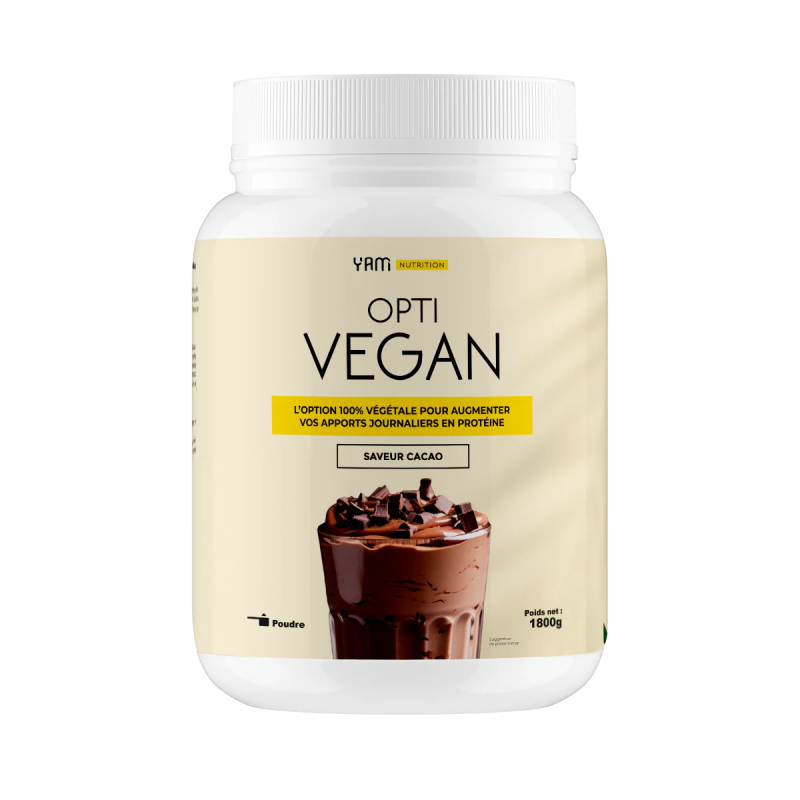 Opti-Vegan YAMNUTRITION Pot de 900 g Cacao YAMOPTVG900C