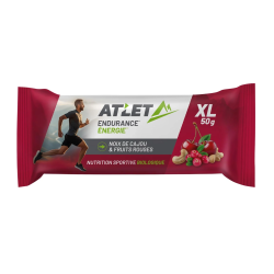 Barre Energétique Noix de cajou & Fruits rouges Bio ATLET Barre de 50 g Noix de cajou et Fruits rouges ATLBAR1FRNC