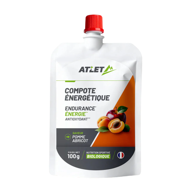 Compote Energétique Pomme Abricot Bio ATLET Gourde de 100 g Pomme Abricot ATLCOMP1AB