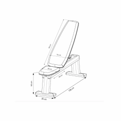 WeightBench Chêne Cuir Noir NOHRD NOH25424