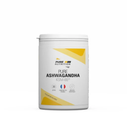 PURE Ashwagandha KSM66® bio PURE AM NUTRITION Pilulier de 60 gélules PURASHWA60